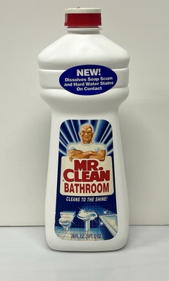 VINTAGE 1992 Mr Clean Bathroom Cleaner 28oz Bottle Procter Gamble NOS Prop