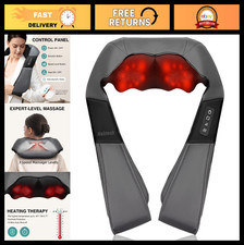 Shiatsu Neck Massager with Heat - Deep Tissue Back Shoulder Kneading Pillow, P