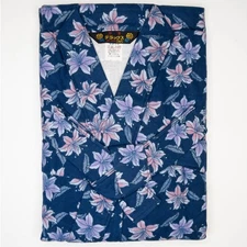 VTG Japanese Nemaki Winter Flannel Onsen Hot Spring Kimono: Womens Medium