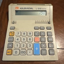 TA Adler/Royal L-1210 Calcolatrice Solare Schermo 12 Cifre Giappone Funziona 
