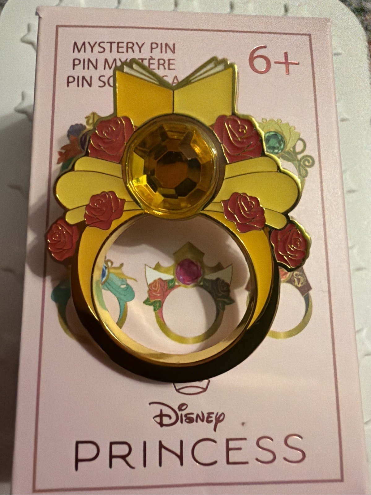 Disney  Loungefly - Beauty and the Beast- Princess Rings Mystery - Jeweled Pin