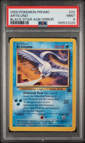 Articuno graded PSA 9 for sale on eBay