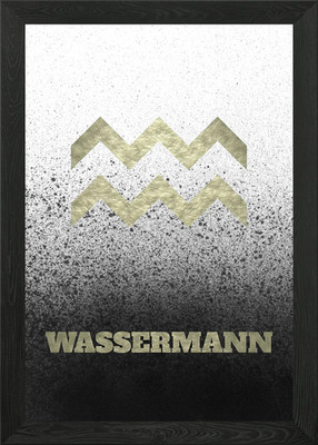 Sternzeichen Wassermann Framed Wall Art Poster Canvas Print Picture