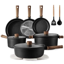 Nonstick Pots and Pans, Induction Cookware Set Kitchen Cooking Sets, Non Stic...