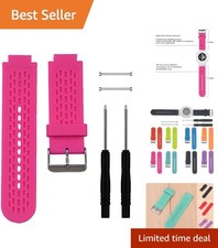 Sporty Pink Replacement Watch Strap for Garmin Approach S2/S4 - Easy Install Kit