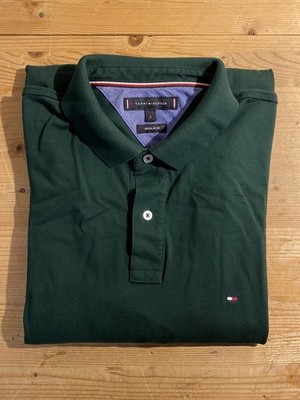 Tommy Hilfiger Regular Fit Langarm Polohemd, grün, Gr. L