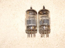 2 x 6DJ8/E88CC Amperex/HP Tubes*Small O Getter*Very Strong  Matched Pair*#22