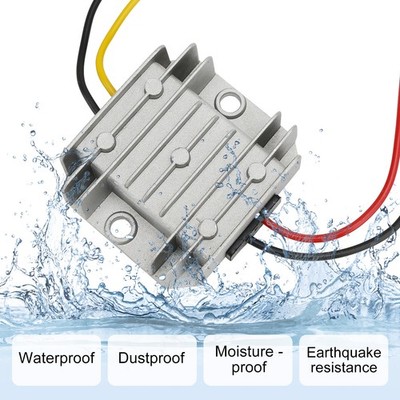 Waterproof DC-DC Converter 20-72V Step Down to 12V Power Supply Module 10A US