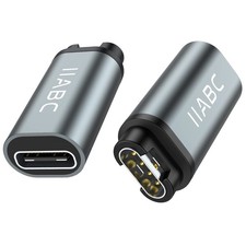 IIABC Garmin Watch Type C Charging Adapter, 2-Pack, Compatible with Fenix 7/6/5