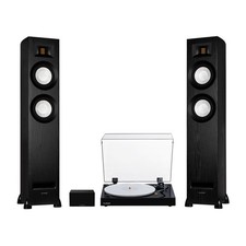 Fluance RT85N Vinyl Turntable, Ri91 Powered Floorstanding Speakers, PA10 Preamp