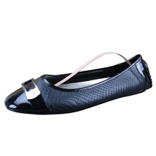 Anne Klein Women's Black Synthetic Barnone Ballet Flats Size 8.5 Comfort