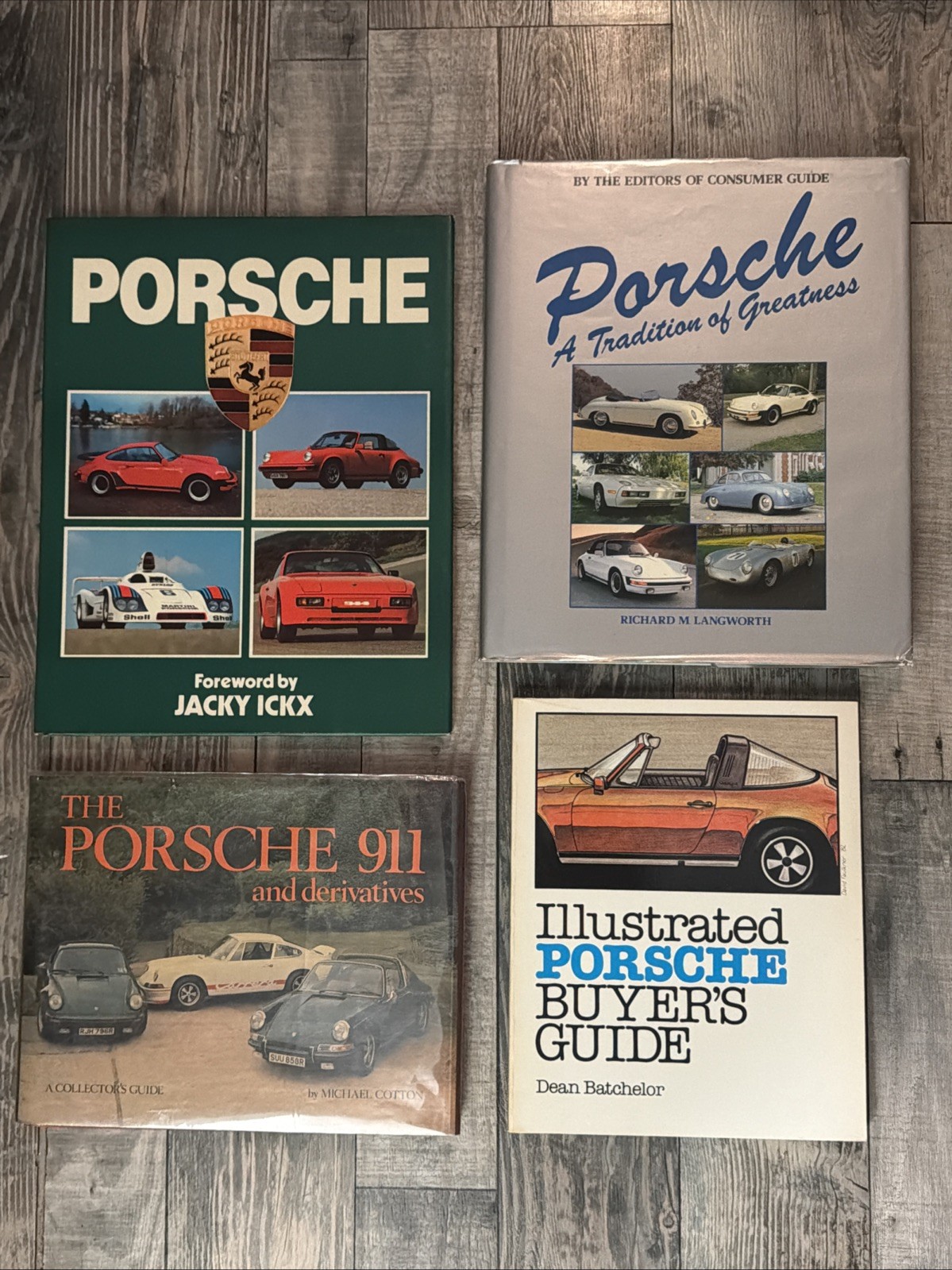 Porsche Book Lot 911 Michael Cotton Richard Langworth Jacky Ickx Dean Batchelor
