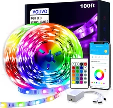 VOLIVO 100ft RGB Led Strip Lights, Color Changing 100 ft, Multicolor 