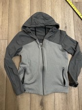 Nike Therma Fit grigio felpa con cappuccio e zip giacca media con tasche zip