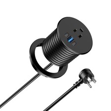 2.5 inch Power Grommet,20W USB-C Charging,1 Outlet with 2 USB C,1 USB Port,Fu...