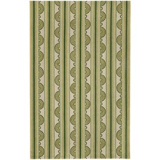 Annie Selke - Dash  Albert Button Olive Hand Micro Hooked Wool