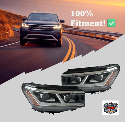  Pair of Headlight for VW Volkswagen Atlas 2020 2021 2022 2023 DRL-Defective 