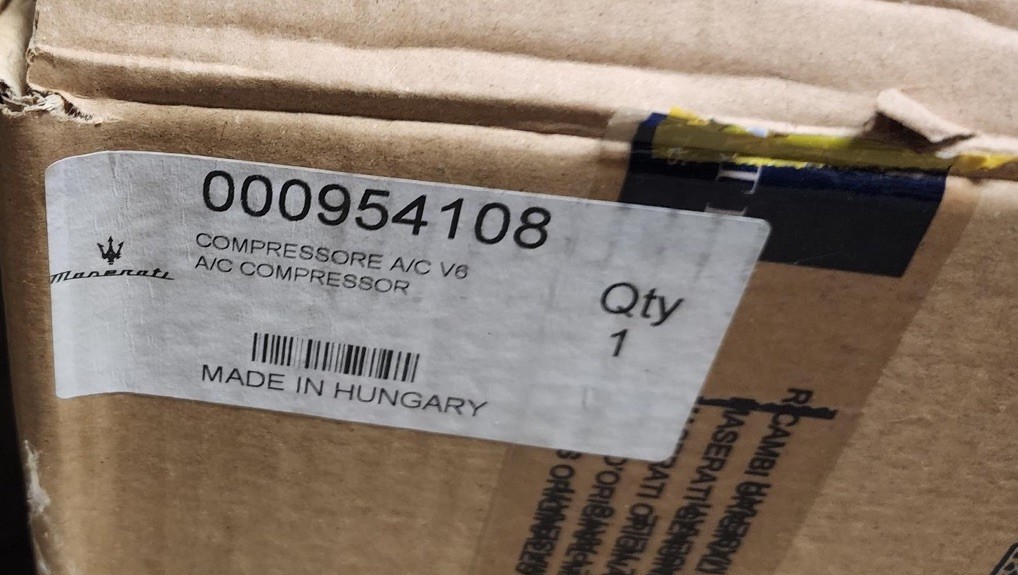 Brand New In Box Maserati Air Conditions Compressor 954108