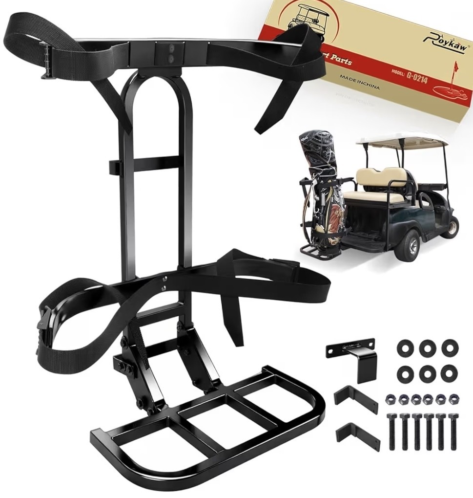 Cart Universal Foldable Rear Seat Bag Holder Upgraded Rack For Ezgo Yamaha