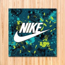 NIKE Logo Imprimé Vinyle Bannière 3x3 pieds - Panneau Sport Bannière Décoration Murale