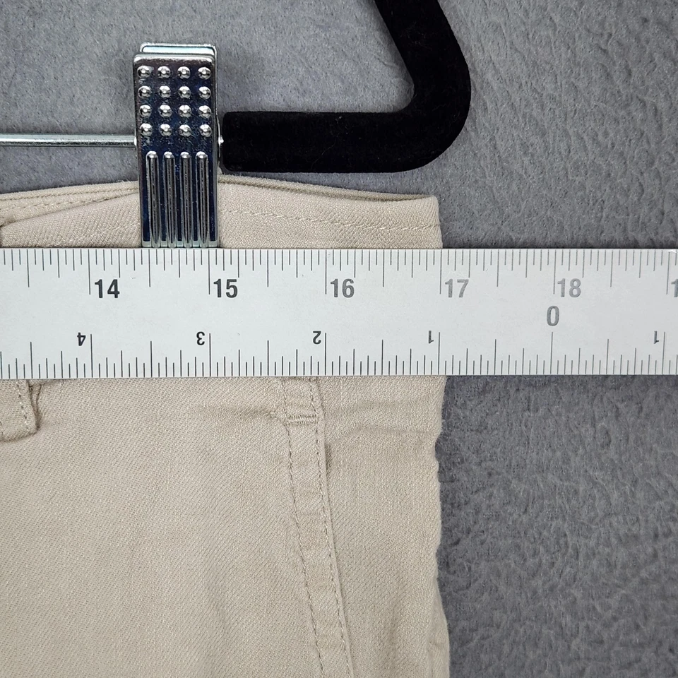 Pantalones Vince para mujer 8 beige mezcla de lino cargo bolsillos con cremallera puños elásticos Foto 3 de 4