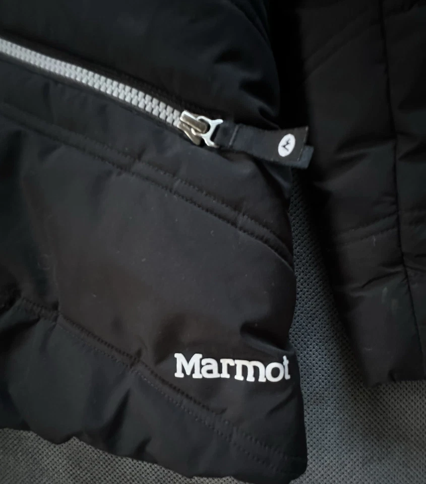 MARMOT GIRLS VAL D'SERE INSULATED BLACK JACKET MEDIUM - Image 3 of 4