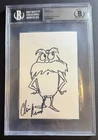 Chris Renaud Hand Drawn Sketch The Lorax Index Card Beckett Autograph BAS