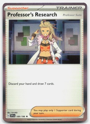 Professor's Research (Professor Sada) Scarlet & Violet Holo 189/198 NM/M Pokemon