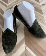 Birdies Women's The Heron Olive Green Velvet Loafers Flats Shoes Size 9