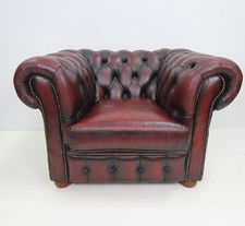 Oxblood Leather Chesterfield Chair