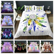 3D Dreamcatcher Feather Color Watercolor Quilt Cover Duvet Cover Comforter set