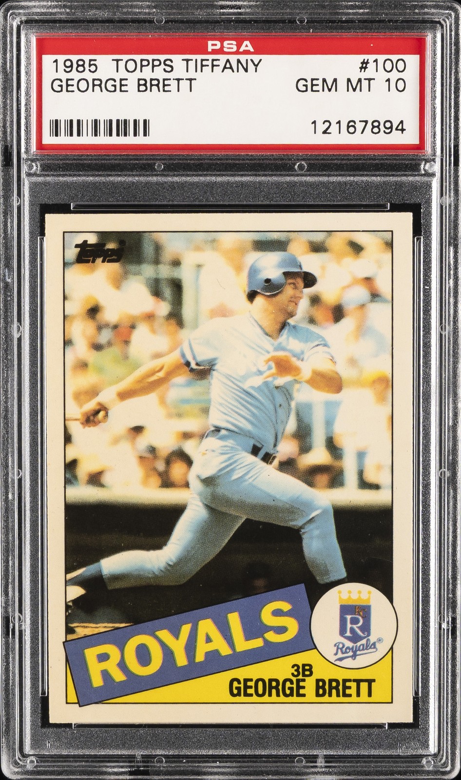1985 TOPPS TIFFANY #100 GEORGE BRETT PSA 10