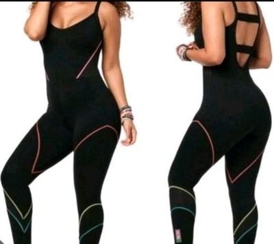 NEU ZUMBA Gr.M 'BOLD IS THE NEW BASIC BODYSUIT' JUMPSUIT 