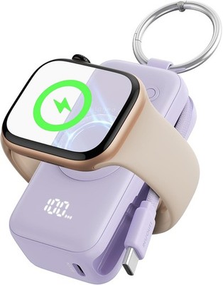 Power Bank 5000mAh für Apple Watch & iPhone, tragbar, schlank, LCD-Display,