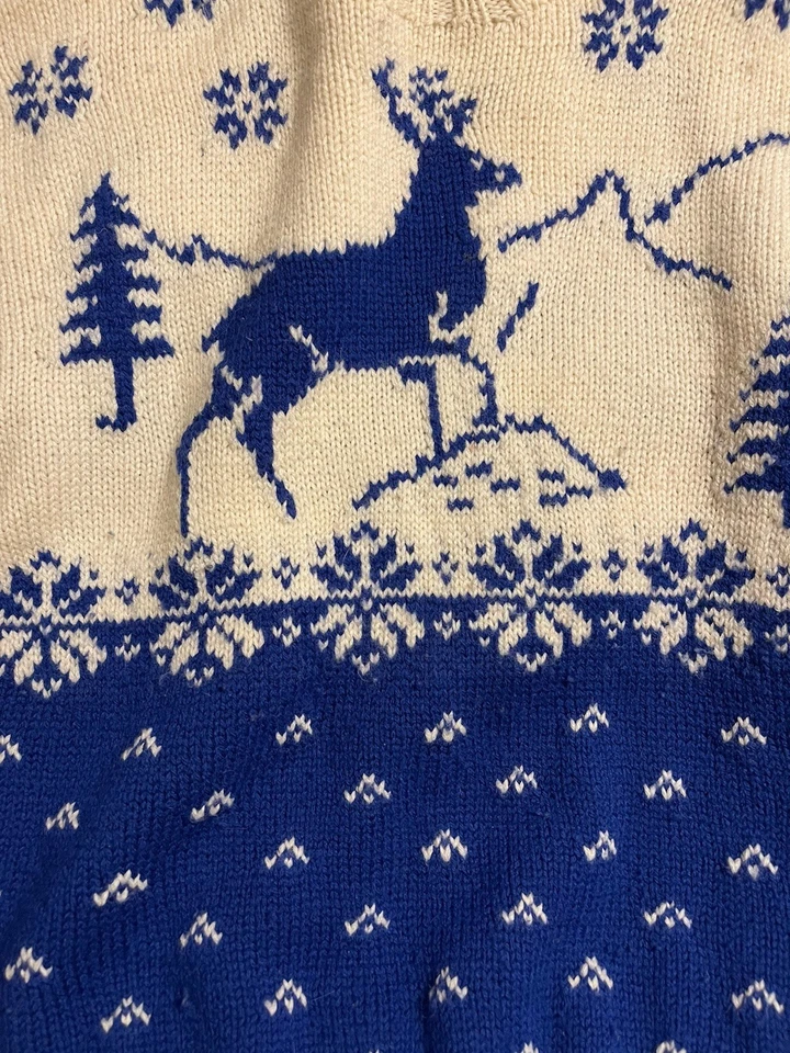 Suéter de Invierno Ralph Lauren 100% Lana Tejido a Mano Reno - Para Mujer Talla L/XL Foto 3 de 4