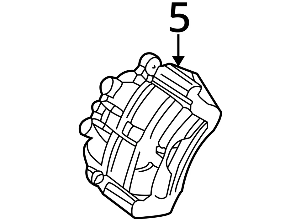 2002-2002 Ford Taurus Front Driver Left Brake Caliper ZCRF2 - Image 3 of 3