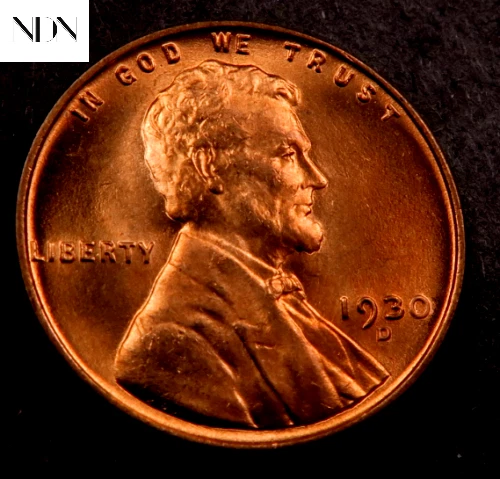 1930-D Lincoln Wheat Penny Cent - Gem BU Red