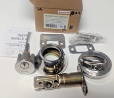 Copper Creek DB2410PS Single Cylinder Deadbolt, Polished Stainless, Key Lock