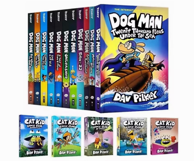 Dog Man Series Vol 1-17 books set Dogman Children's Collection Dav