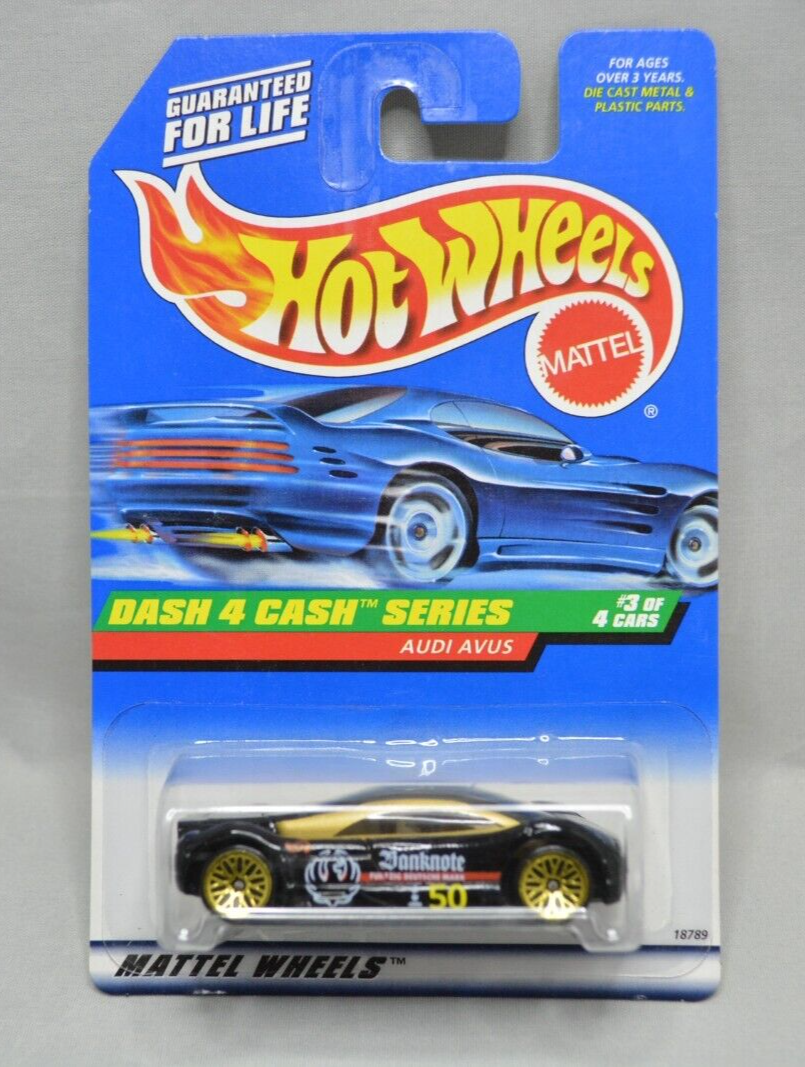 Vintage Hot Wheels Dash Cash Series Audi Avus #723 Mattel 18789