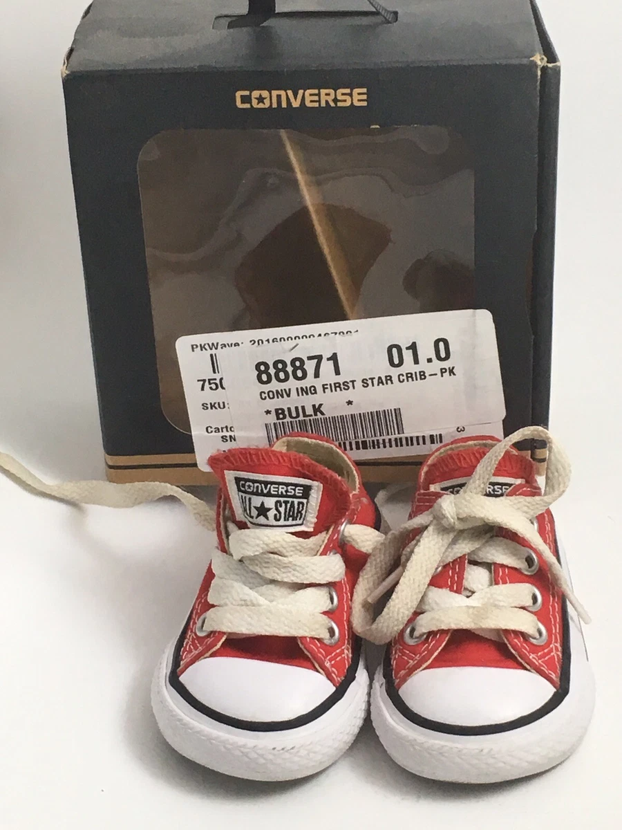 gramática Típico Extracto Infant Size 2 Converse All Star Low Chucks Red Canvas Shoes 7J236 | eBay