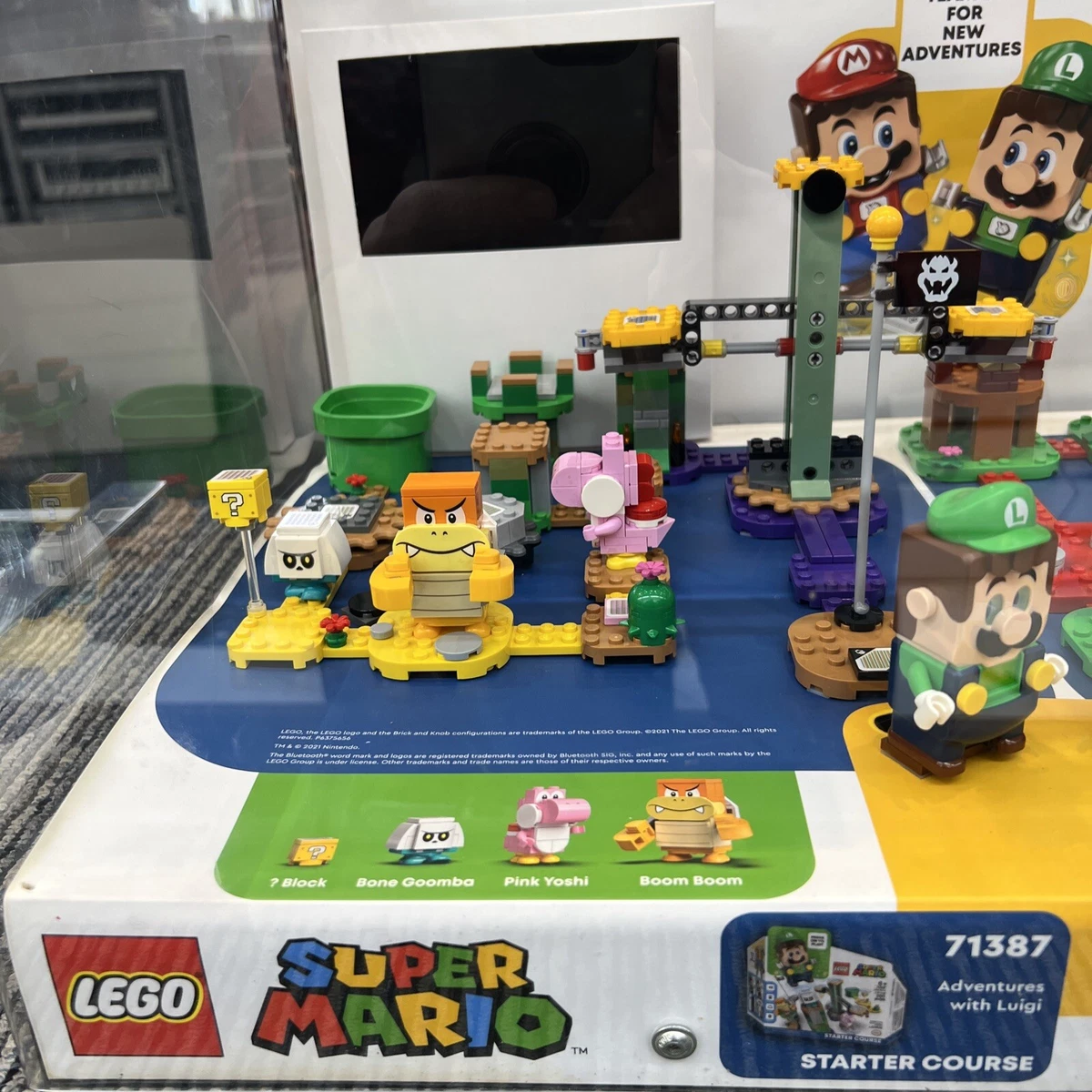 Super Mario Luigi Building Blocks Puzzle 3D Figure Brick Toy Kids