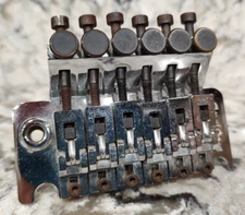 ORIGINAL FLOYD ROSE BRIDGE - FROM KRAMER FOCUS GUITAR - CHROME GERMAN MADE TREM