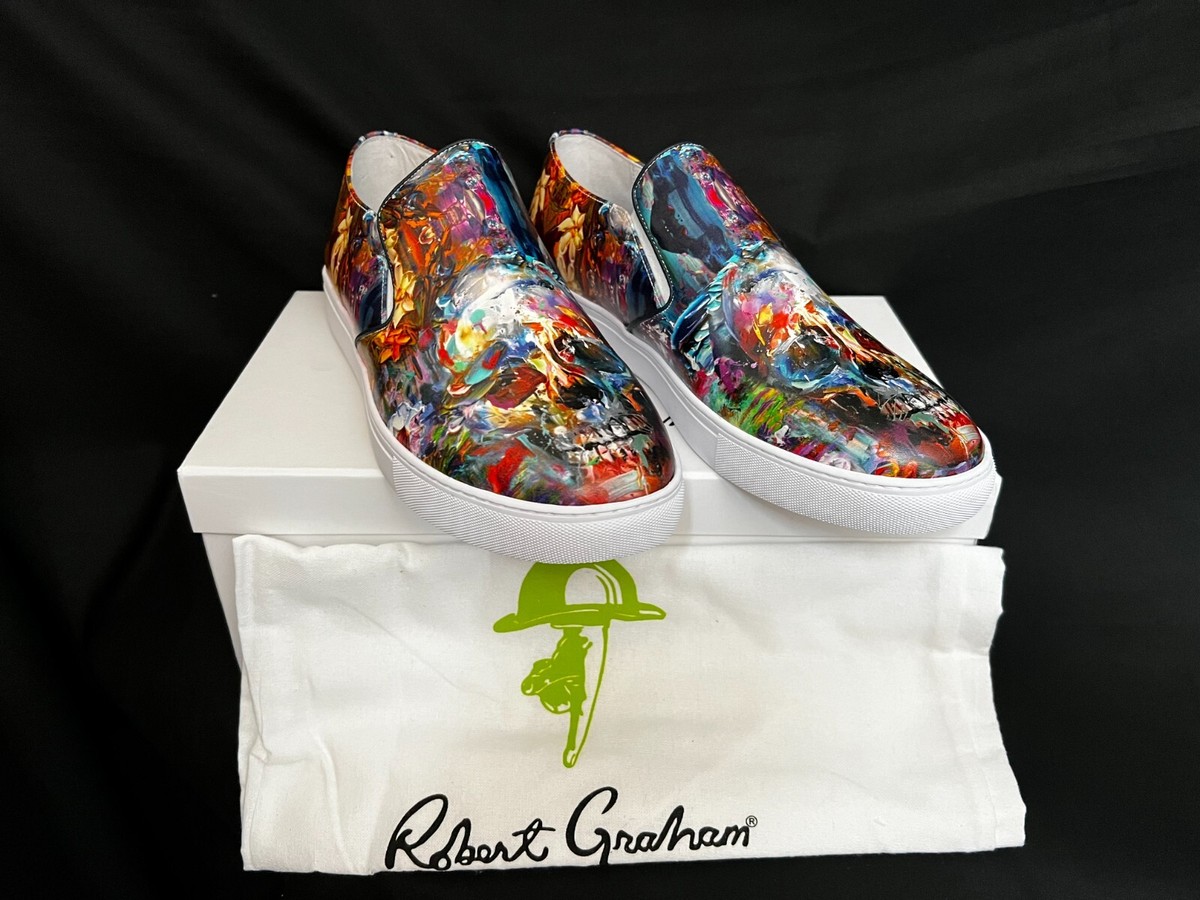 NEW IN BOX  ROBERT GRAHAM Men\'s Black & Multicolor Loafers SIZE 13 Robert Graham Shoes for Men for sale | eBay main image 3