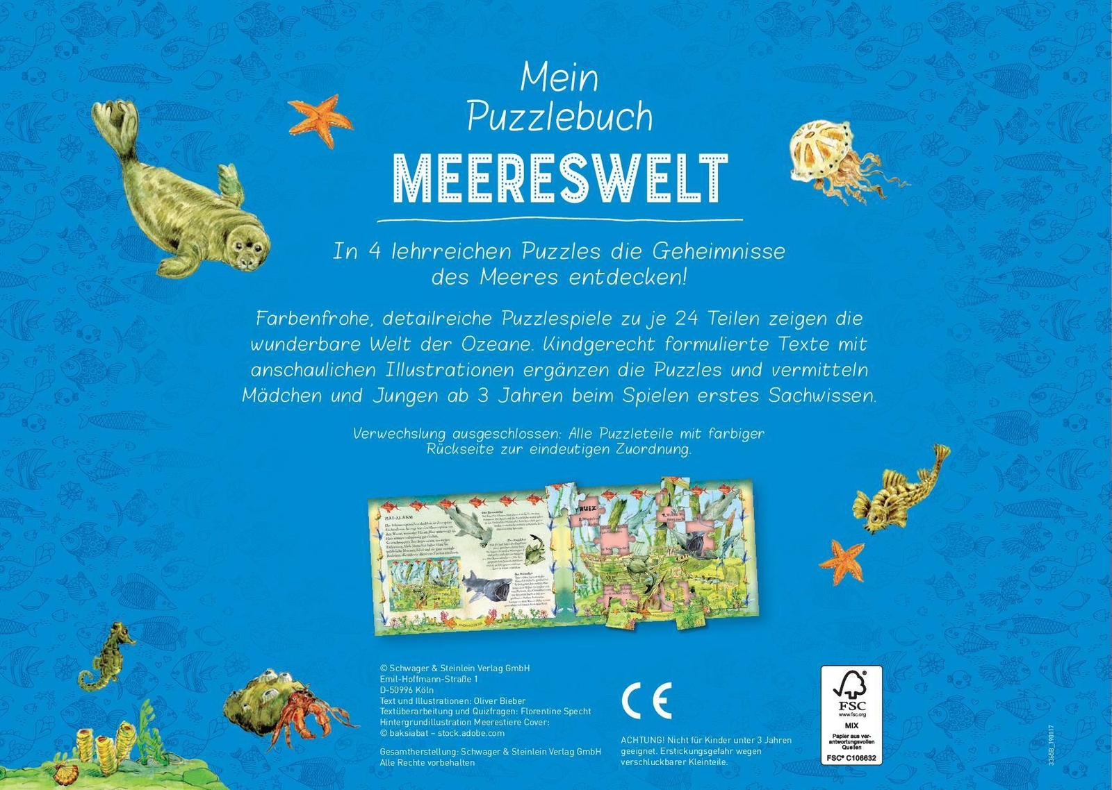 Thumbnail - Mein Puzzlebuch Meereswelt | Tolle Infos Und 4 Puzzles Mit Je 24