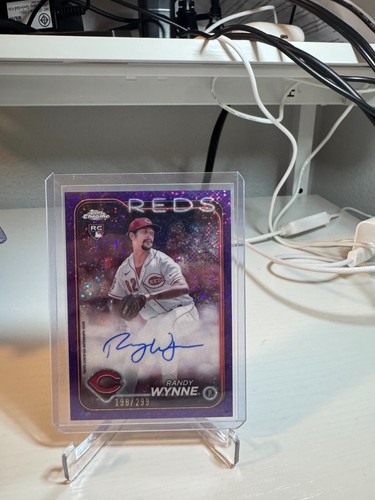 2024 Topps Chrome - Rookie Autographs Randy Wynne #RA-RW Purple Speckle /299 - 第 1/2 張圖片