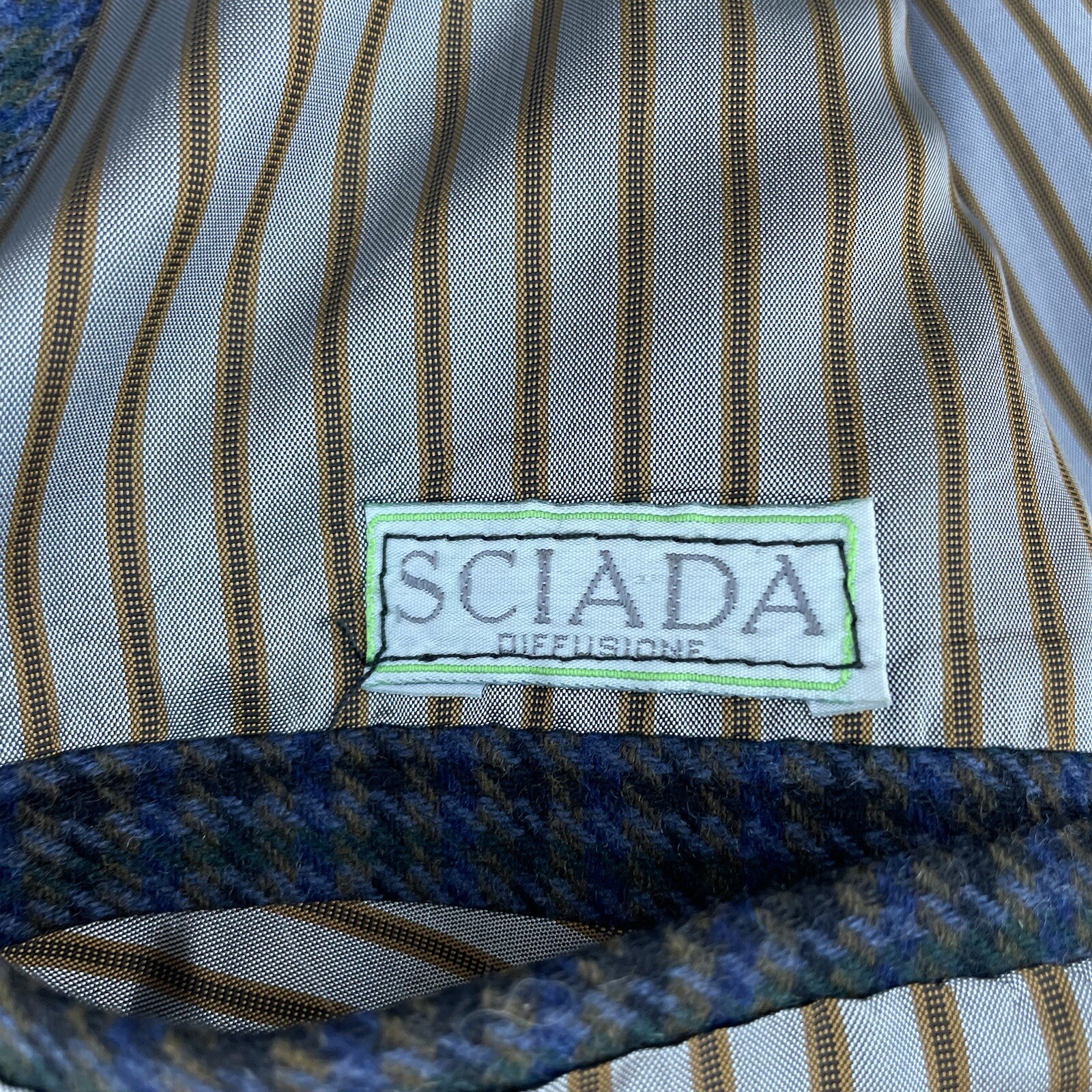 Sciada Diffusione Italian checked wool sports coa… - image 7