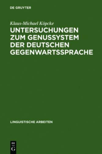 Thumbnail - Untersuchungen Zum Genussystem Der Deutschen Gegenwartssprache 6757