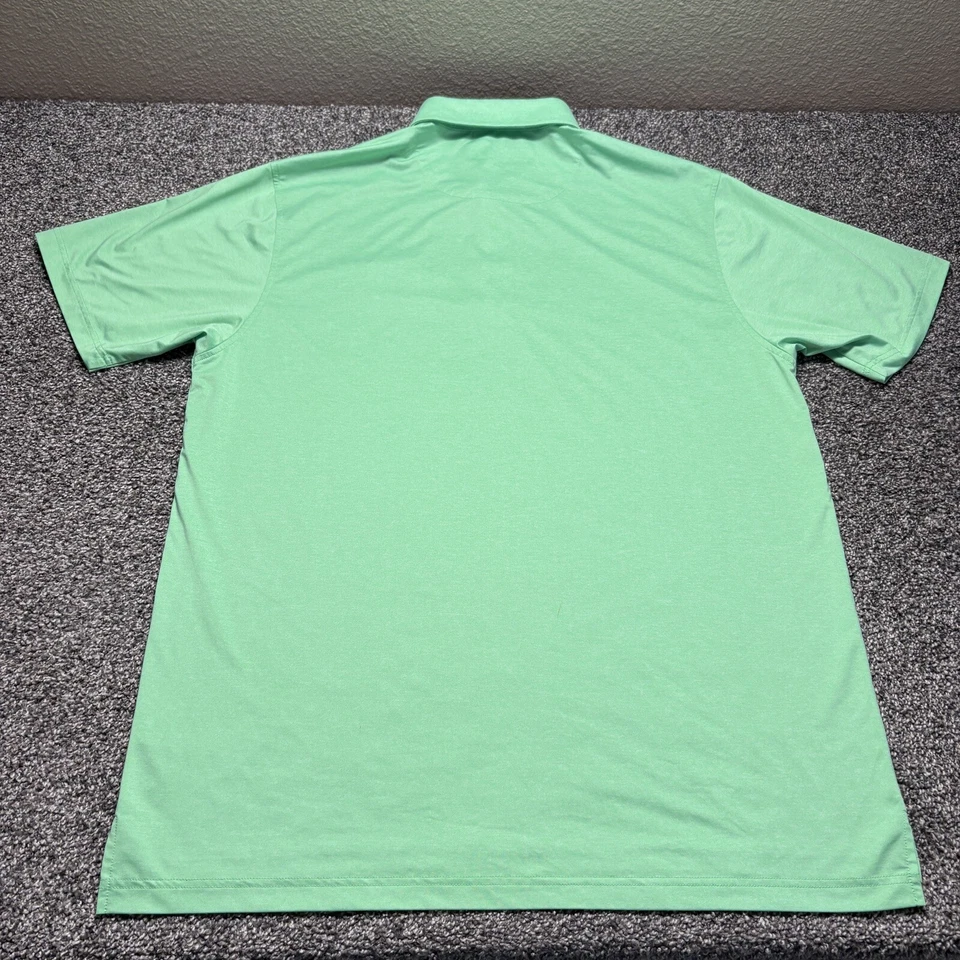 Camisa Polo Donald Ross Para Hombres XL Verde Brillante Bordada Golf Champions Houston Foto 2 de 4
