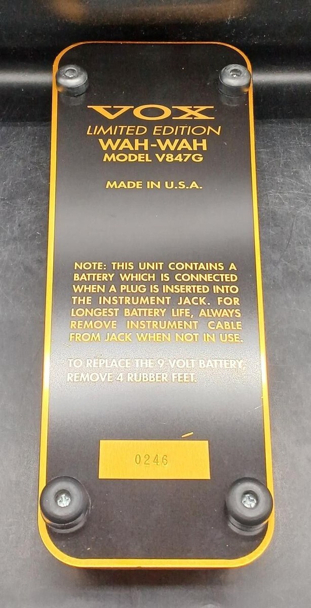 VOX V847G Gold Limited Wah Guitar Effect Pedal Made in USA | eBay